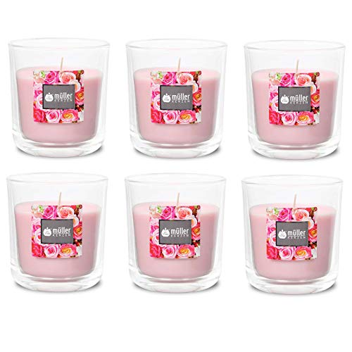 Duft-Kerzenglas 65/70 mm Set 6 Stk. Duftglas Duftkerze Duftkerzen-Glas Teelichter Duftlichter English Rose Duft-Kerzenglas 65/70 mm Set 6 Stk. Duftglas Duftkerze Duftkerzen-Glas Teelichter Duftlichter English Rose von Gebr. Müller Kerzenfabrik AG