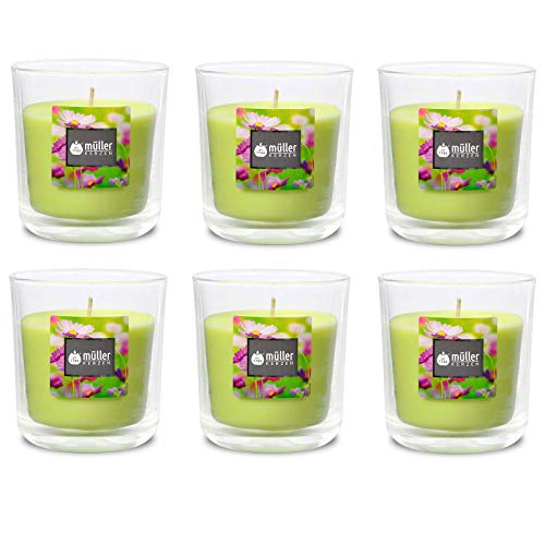 Duft-Kerzenglas 65/70 mm Set 6 Stk. Duftglas Duftkerze Duftkerzen-Glas Teelichter Duftlichter Flower Garden Duft-Kerzenglas 65/70 mm Set 6 Stk. Duftglas Duftkerze Duftkerzen-Glas Teelichter Duftlichter Flower Garden von Gebr. Müller Kerzenfabrik AG