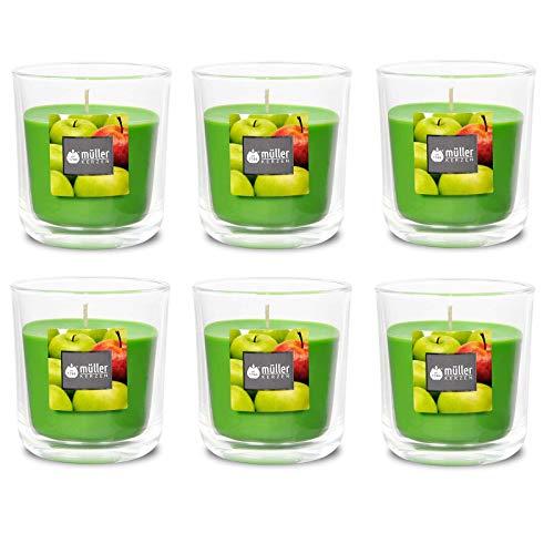 Duft-Kerzenglas 65/70 mm Set 6 Stk. Duftglas Duftkerze Duftkerzen-Glas Teelichter Duftlichter Juicy Appel Duft-Kerzenglas 65/70 mm Set 6 Stk. Duftglas Duftkerze Duftkerzen-Glas Teelichter Duftlichter Juicy Appel von Gebr. Müller Kerzenfabrik AG