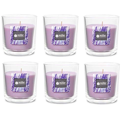 Duft-Kerzenglas 65/70 mm Set 6 Stk. Duftglas Duftkerze Duftkerzen-Glas Teelichter Duftlichter Lavender Fields Duft-Kerzenglas 65/70 mm Set 6 Stk. Duftglas Duftkerze Duftkerzen-Glas Teelichter Duftlichter Lavender Fields von Gebr. Müller Kerzenfabrik AG