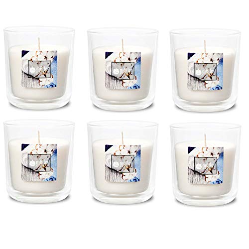 Duft-Kerzenglas 65/70 mm Set 6 Stk. Duftglas Duftkerze Duftkerzen-Glas Teelichter Duftlichter Soft Cotton Duft-Kerzenglas 65/70 mm Set 6 Stk. Duftglas Duftkerze Duftkerzen-Glas Teelichter Duftlichter Soft Cotton von Gebr. Müller Kerzenfabrik AG