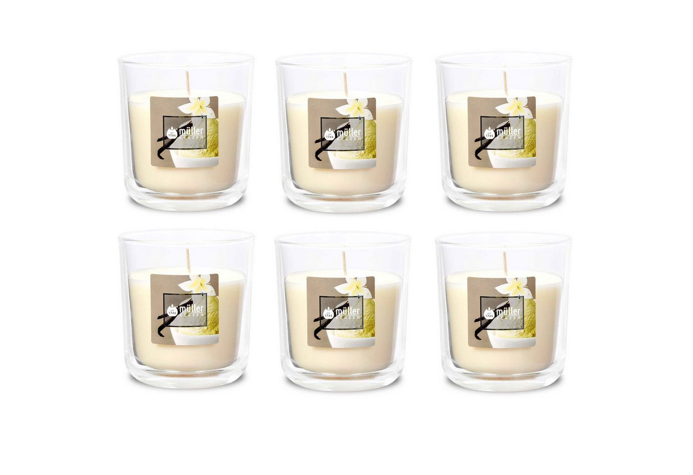 Gebr. Müller Kerzenfabrik AG Kerzenständer Duft-Kerzenglas 65/70 mm Set 6 Stk. Verschiedene Aromen Gebr. Müller Kerzenfabrik AG Kerzenständer Duft-Kerzenglas 65/70 mm Set 6 Stk. Verschiedene Aromen von Gebr. Müller Kerzenfabrik AG