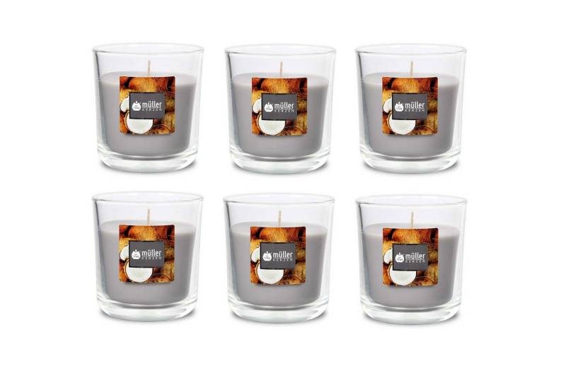 Gebr. Müller Kerzenfabrik AG Kerzenständer Duft-Kerzenglas 65/70 mm Set 6 Stk. Verschiedene Aromen von Gebr. Müller Kerzenfabrik AG