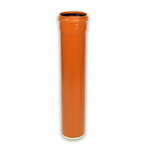 Gebr. Ostend. Kunststoffe GmbH KG-Rohr mit Steckmuffe und Gummidichtring PVC-U DN 160 Orange 500 mm von Gebr. Ostend. Kunststoffe GmbH