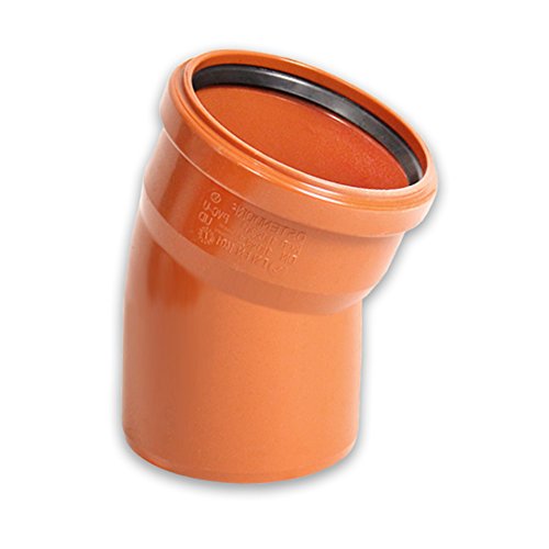 Gebr. Ostend. Kunststoffe GmbH KG-Bogen 15° DN 160 PVC-U Kanalsystem orangebraun RAL 8023 von Gebr. Ostend. Kunststoffe GmbH