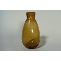 Bernsteinfarbene Glasvase von GebrauchtundSchoen