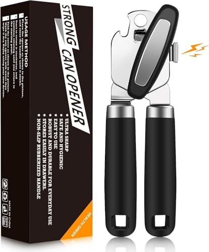 Dosenöffner Manueller mit Magnet, Tragbare Edelstahl Büchsenöffner, 3 In 1 Multifunktionaler Magnet Büchsenöffner, Dosenöffner mit Rutschfest Griff und Ergonomischer Drehknopf, für Ältlich Menschen von Gebrazy