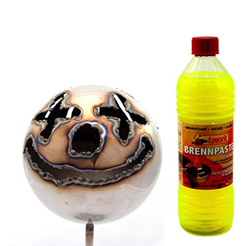 Gebrüder Lomprich Gartenfackel Feuerfratze XL – Clownfratze XL + 1Liter Brennpaste von Gebrüder Lomprich