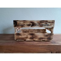 Geflammte Weinkiste - Weinsteig Dekokiste Holzkiste Geflammte Weinkiste - Weinsteig Dekokiste Holzkiste von GebruederFischer