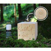 Schlaf-Gut Zirbenwürfel Set Mit Tropfstruktur Und Bio Zirben-Öl | 10Ml von GebruederHolz