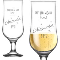 Personalisiertes Graviertes Bierglas Zum Geburtstag Für Bierliebhaber Mit Gravur Von Name, Alter, Geburtsdatum | Spülmaschinenfest von Geburtstagsfee