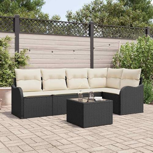 5-teiliges Garten Sofa Set mit Kissen in Braun, 2-Sitzer Garten Sofa mit Stauraum und Kissen in Schwarz Poly Rattan, Garten Sitzgruppe Esstisch Essgruppefür Balkon Terrasse Café-Bereich3354376 5-teiliges Garten Sofa Set mit Kissen in Braun, 2-Sitzer Garten Sofa mit Stauraum und Kissen in Schwarz Poly Rattan, Garten Sitzgruppe Esstisch Essgruppefür Balkon Terrasse Café-Bereich3354376 von Gecheer