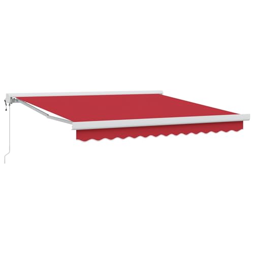Automatische Einziehbare Markise Rot 300x250 cm, Markise Balkon Wasserdicht Terrassenüberdachung für Wohnmobil Terrasse Garten Café3330154 von Gecheer