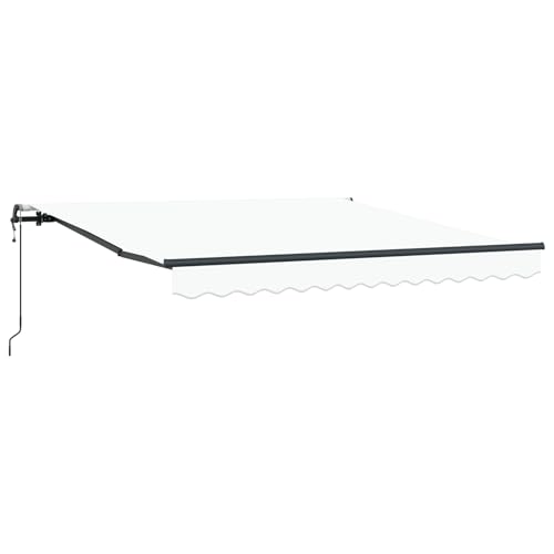 Automatische Einziehbare Markise Weiß 300x250 cm, Markise Balkon Wasserdicht Terrassenüberdachung für Wohnmobil Terrasse Garten Café3330075 von Gecheer
