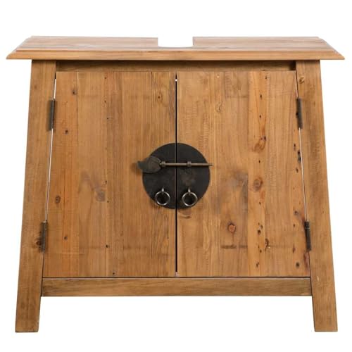 Badezimmer-Unterschrank Massivholz Kiefer 70x32x63 cm Moderner Badezimmerschrank Stauraum-Schrank mit Aufbewahrungsfächern für Waschbecken WC Gästebad Badezimmer-Unterschrank Massivholz Kiefer 70x32x63 cm Moderner Badezimmerschrank Stauraum-Schrank mit Aufbewahrungsfächern für Waschbecken WC Gästebad von Gecheer
