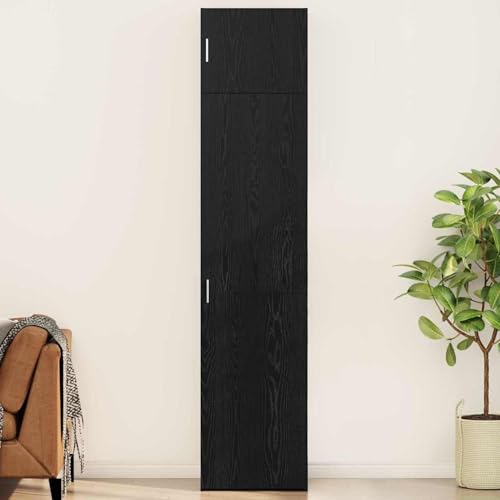 Badschrank Schwarze Eiche 50 x 41 x 225 cm Holzwerkstoff Badezimmerschrank Hängender Badschrank Aufbewahrungsschrank fürs Badezimmer von Gecheer