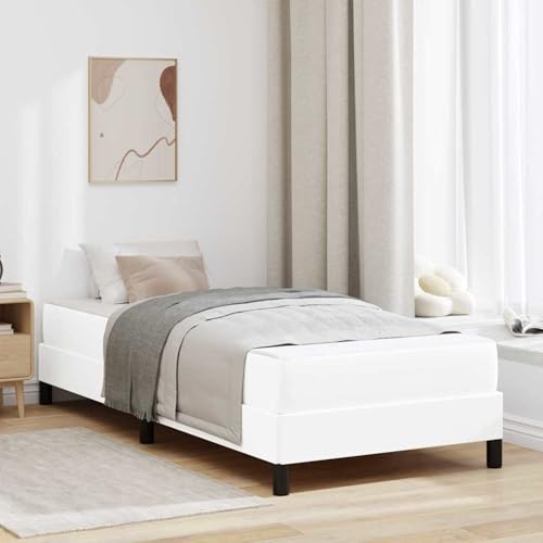 Bett Sonstiges Reinweiß 80 x 200 cm Kunstleder Modernes Polsterbett Gästebett für Schlafzimmer Gästehaus Bett Sonstiges Reinweiß 80 x 200 cm Kunstleder Modernes Polsterbett Gästebett für Schlafzimmer Gästehaus von Gecheer