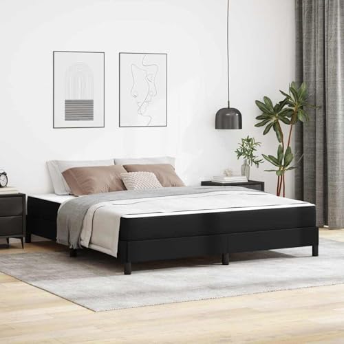 Bett Sonstiges Schwarz 180 x 200 cm Kunstleder Modernes Polsterbett Gästebett für Schlafzimmer Gästehaus Bett Sonstiges Schwarz 180 x 200 cm Kunstleder Modernes Polsterbett Gästebett für Schlafzimmer Gästehaus von Gecheer