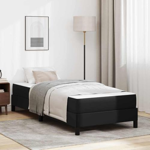 Bett Sonstiges Schwarz 90 x 200 cm Kunstleder Modernes Polsterbett Gästebett für Schlafzimmer Gästehaus Bett Sonstiges Schwarz 90 x 200 cm Kunstleder Modernes Polsterbett Gästebett für Schlafzimmer Gästehaus von Gecheer