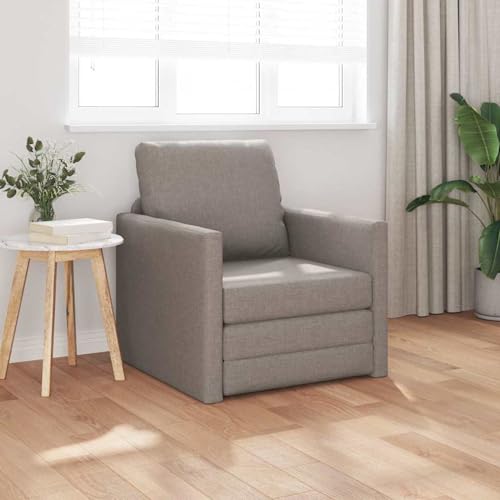 Boden-Sofa-Bett 2-in-1 Taupe 74x77x81 cm Stoff, Multifunktionsbett Tagesbett Klappsofa Schlafsofa für Wohnzimmer Studentenbude und kleine Apartment4106626 Boden-Sofa-Bett 2-in-1 Taupe 74x77x81 cm Stoff, Multifunktionsbett Tagesbett Klappsofa Schlafsofa für Wohnzimmer Studentenbude und kleine Apartment4106626 von Gecheer