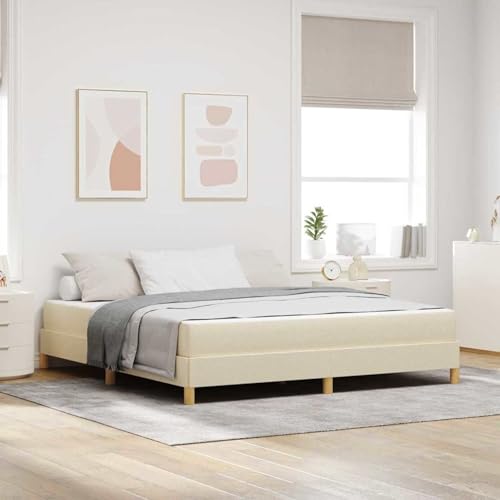 Boxspringbett Creme, Braun 180 x 200 cm Stoff, Ingenieurholz, Polsterbett Bett Stoffkopfteil für Gästezimmer Schlafzimmer Gästehaus Apartment3398589 Boxspringbett Creme, Braun 180 x 200 cm Stoff, Ingenieurholz, Polsterbett Bett Stoffkopfteil für Gästezimmer Schlafzimmer Gästehaus Apartment3398589 von Gecheer