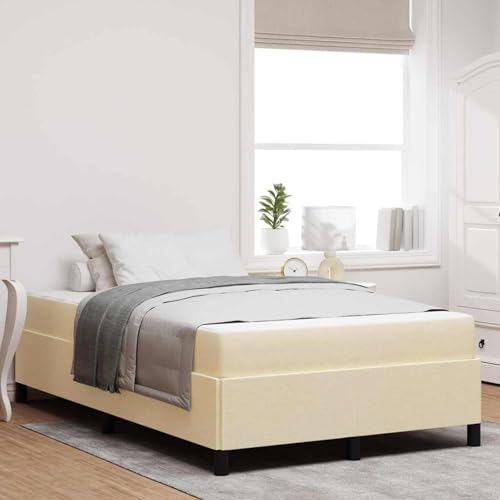 Boxspringbett Creme, Schwarz 120 x 200 cm Stoff, Ingenieurholz, Polsterbett Bett Stoffkopfteil für Gästezimmer Schlafzimmer Gästehaus Apartment3398855 Boxspringbett Creme, Schwarz 120 x 200 cm Stoff, Ingenieurholz, Polsterbett Bett Stoffkopfteil für Gästezimmer Schlafzimmer Gästehaus Apartment3398855 von Gecheer