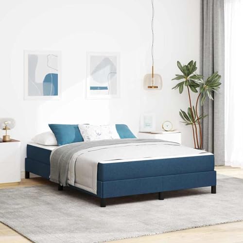 Boxspringbett Sonstiges Blau 140 x 200 cm Stoff, Polsterbett Bett Stoffkopfteil für Gästezimmer Schlafzimmer Gästehaus Apartment3398499 von Gecheer