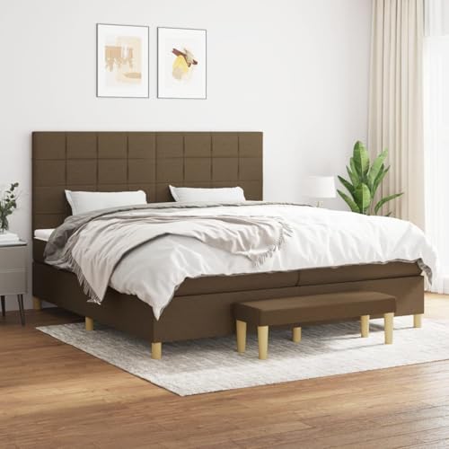 Boxspringbett mit Matratze Dunkelbraun 200x200 cm Stoff, Polsterbett Bett Stoffkopfteil für Gästezimmer Schlafzimmer Gästehaus Apartment3137184 Boxspringbett mit Matratze Dunkelbraun 200x200 cm Stoff, Polsterbett Bett Stoffkopfteil für Gästezimmer Schlafzimmer Gästehaus Apartment3137184 von Gecheer