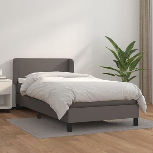 Boxspringbett mit Matratze Grau 100x200 cm Kunstleder, Polsterbett Bett Stoffkopfteil für Gästezimmer Schlafzimmer Gästehaus Apartment3127179 Boxspringbett mit Matratze Grau 100x200 cm Kunstleder, Polsterbett Bett Stoffkopfteil für Gästezimmer Schlafzimmer Gästehaus Apartment3127179 von Gecheer
