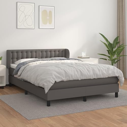 Boxspringbett mit Matratze Grau 140x200 cm Kunstleder, Polsterbett Bett Stoffkopfteil für Gästezimmer Schlafzimmer Gästehaus Apartment3127317 Boxspringbett mit Matratze Grau 140x200 cm Kunstleder, Polsterbett Bett Stoffkopfteil für Gästezimmer Schlafzimmer Gästehaus Apartment3127317 von Gecheer