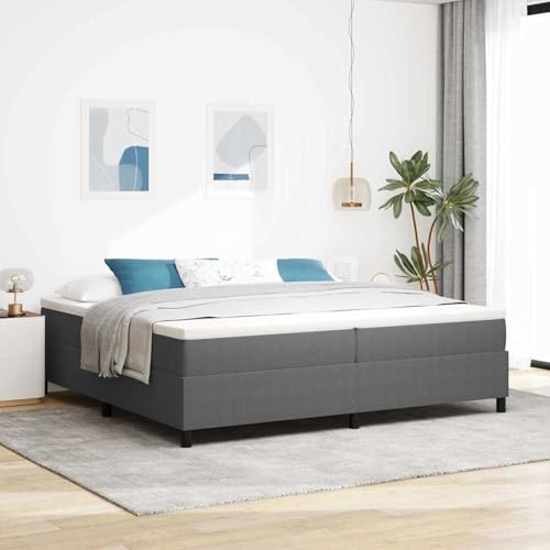 Boxspringbett mit Matratze Hellgrau 200x200 cm Cordstoff, Modernes Gästebett für Stilvoll Schlafzimmer Gästehaus3337482 von Gecheer