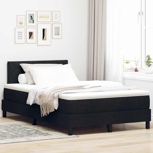 Boxspringbett mit Matratze Schwarz 120x190 cm Stoff, Modernes Gästebett für Stilvoll Schlafzimmer Gästehaus3338750 von Gecheer