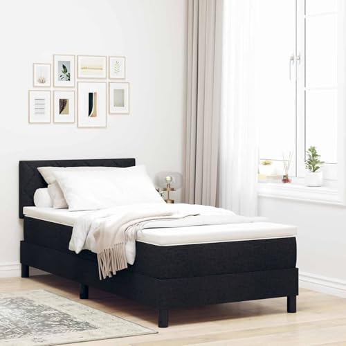 Boxspringbett mit Matratze Schwarz 90x200 cm Stoff, Polsterbett Bett Stoffkopfteil für Gästezimmer Schlafzimmer Gästehaus Apartment3338736 Boxspringbett mit Matratze Schwarz 90x200 cm Stoff, Polsterbett Bett Stoffkopfteil für Gästezimmer Schlafzimmer Gästehaus Apartment3338736 von Gecheer