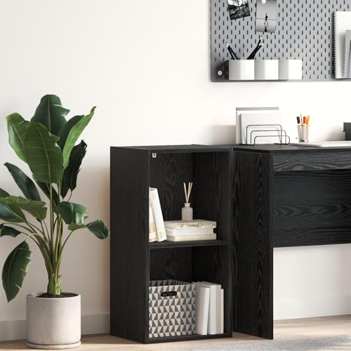 Bücherregal Schwarze Eiche 40 x 30 x 77 cm Holzwerkstoff, Modernes Lagerregal für Bücher Filme Deko Zuhause Büro Wohnzimmer Bücherregal Schwarze Eiche 40 x 30 x 77 cm Holzwerkstoff, Modernes Lagerregal für Bücher Filme Deko Zuhause Büro Wohnzimmer von Gecheer