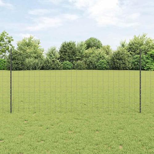 Euro-Zaun mit 10 U-Posten Grau 1,2x10 m Stahl, Gartenzaunpfähle Drahtzäune für Zäune Gemüsebeete Hühnergehege Weidegrundstück3336090 Euro-Zaun mit 10 U-Posten Grau 1,2x10 m Stahl, Gartenzaunpfähle Drahtzäune für Zäune Gemüsebeete Hühnergehege Weidegrundstück3336090 von Gecheer
