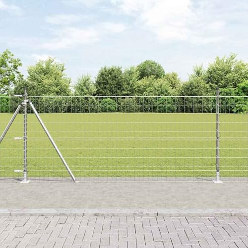Euro Zaun mit 7 Flanschpfosten 0.8x10 m Verzinkter Stahl, Stabile Stahlpfähle Pfosten für Gartenzäune Landwirtschaft Weidenetze Hühnerdraht3350999 Euro Zaun mit 7 Flanschpfosten 0.8x10 m Verzinkter Stahl, Stabile Stahlpfähle Pfosten für Gartenzäune Landwirtschaft Weidenetze Hühnerdraht3350999 von Gecheer