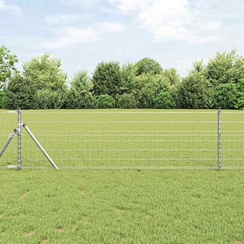 Eurozaun mit 7 Pfosten 0.4x10 m galvanisierter Stahl, Stabile Stahlpfähle Pfosten für Gartenzäune Landwirtschaft Weidenetze Hühnerdraht3350467 Eurozaun mit 7 Pfosten 0.4x10 m galvanisierter Stahl, Stabile Stahlpfähle Pfosten für Gartenzäune Landwirtschaft Weidenetze Hühnerdraht3350467 von Gecheer