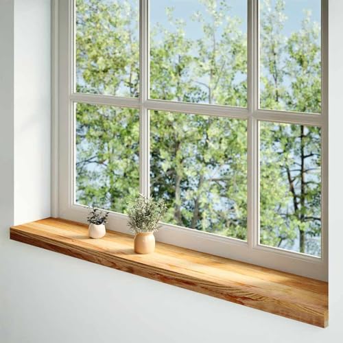 Fensterbänke, 2 Stück Hellbraun 120x20x2 cm Massivholz Eiche, für Fensterdekoration und Raumgestaltung Fensterbänke, 2 Stück Hellbraun 120x20x2 cm Massivholz Eiche, für Fensterdekoration und Raumgestaltung von Gecheer