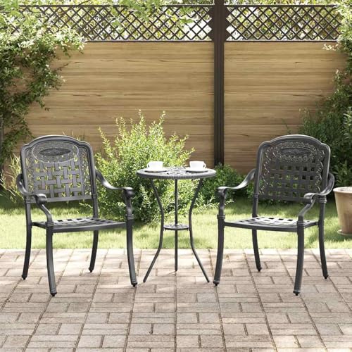Gartenstuhl Set 2 Stück Schwarz Gusseisen, Gartenmöbel Stapelstuhl Balkonstühle für Outdoor Garten Café Camping42002371 Gartenstuhl Set 2 Stück Schwarz Gusseisen, Gartenmöbel Stapelstuhl Balkonstühle für Outdoor Garten Café Camping42002371 von Gecheer