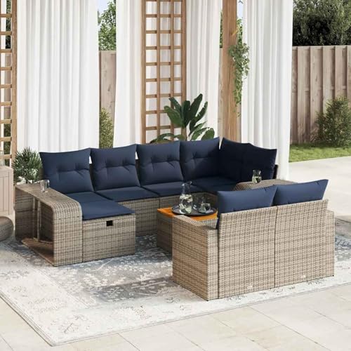 Gecheer 11-TLG. Garten-Sofagarnitur mit Kissen Grau Poly Rattan, Outdoor Lounge Sitzgruppe zum Entspannen für Terrasse und Garten3326085 Gecheer 11-TLG. Garten-Sofagarnitur mit Kissen Grau Poly Rattan, Outdoor Lounge Sitzgruppe zum Entspannen für Terrasse und Garten3326085 von Gecheer