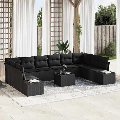 Gecheer 11-teiliges Garten Sofa Set mit Kissen Beige Poly Rattan, Outdoor Lounge Sitzgruppe zum Entspannen für Terrasse und Garten3355922 Gecheer 11-teiliges Garten Sofa Set mit Kissen Beige Poly Rattan, Outdoor Lounge Sitzgruppe zum Entspannen für Terrasse und Garten3355922 von Gecheer