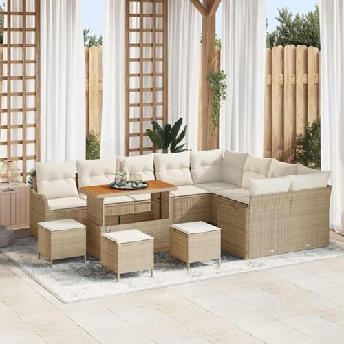 Gecheer 13-teiliges Garten Sofa Set mit Kissen Beige 4-teiliges Garten Esszimmer Set mit Kissen Beige, Outdoor Lounge Sitzgruppe zum Entspannen für Terrasse und Garten3362311 Gecheer 13-teiliges Garten Sofa Set mit Kissen Beige 4-teiliges Garten Esszimmer Set mit Kissen Beige, Outdoor Lounge Sitzgruppe zum Entspannen für Terrasse und Garten3362311 von Gecheer
