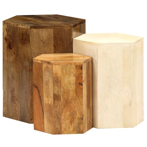 Gecheer 3-TLG. Couchtisch-Set Massivholz Mango Gecheer 3-TLG. Couchtisch-Set Massivholz Mango von Gecheer