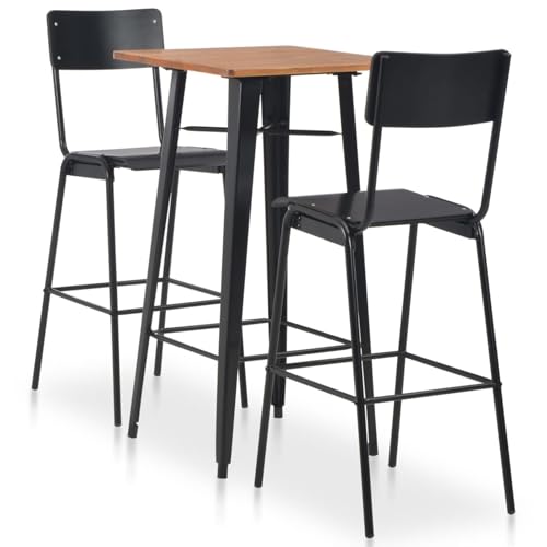 Gecheer 3-teiliges Bar-Set Stahl Schwarz von Gecheer