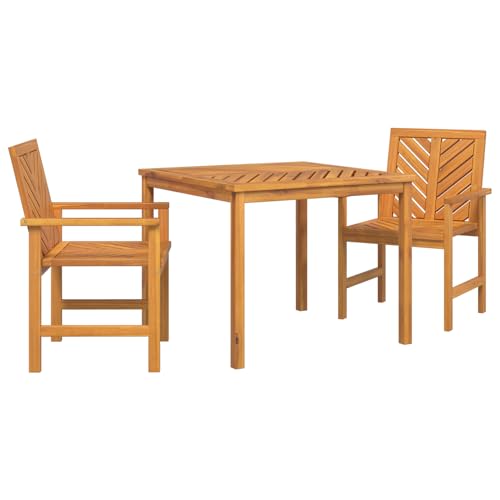 Gecheer 3-teiliges Garten Essset Massivholz Akazie Gartenmöbel Set von Gecheer