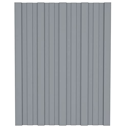 Gecheer 36 STK. Dachpaneele Dachpfannen Profilblech Trapezblech Dachblech Stahlblech Trapezbleche Dachplatten Verzinkter Stahl Silbern 60x45 cm von Gecheer
