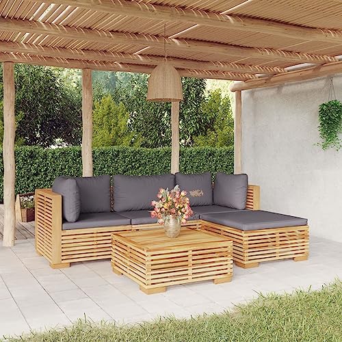 Gecheer 5-TLG. Gartenmöbel Set Loungemöbel Garten Holz Terrassenmöbel Gartenlounge Set mit Kissen Sitzgruppe Balkon Lounge Sofa Gartensofa Gartenset Sitzgarnitur Mittelsofa Ecksofa Massivholz Teak Gecheer 5-TLG. Gartenmöbel Set Loungemöbel Garten Holz Terrassenmöbel Gartenlounge Set mit Kissen Sitzgruppe Balkon Lounge Sofa Gartensofa Gartenset Sitzgarnitur Mittelsofa Ecksofa Massivholz Teak von Gecheer