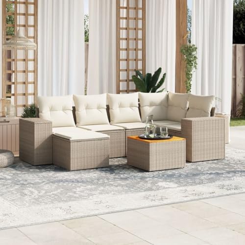 Gecheer 7-TLG. Gartenlounge Set Polyrattan, Balkonlounge Set, Terrassensofa Polyrattan, Loungemöbel Garten, Gartenmöbel Lounge, Terrassenmöbel, Gartensofa Lounge, Kissen Gecheer 7-TLG. Gartenlounge Set Polyrattan, Balkonlounge Set, Terrassensofa Polyrattan, Loungemöbel Garten, Gartenmöbel Lounge, Terrassenmöbel, Gartensofa Lounge, Kissen von Gecheer
