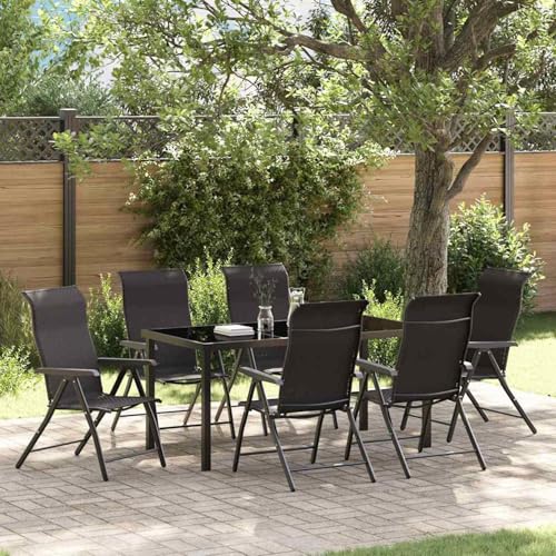 Gecheer 7-teiliges Garten-ESS-Set Schwarz Poly-Rattan, Outdoor Essgruppe Wetterfeste Sitzgruppe Esstisch Stühlen for Terrasse Garten Balkon3379272 Gecheer 7-teiliges Garten-ESS-Set Schwarz Poly-Rattan, Outdoor Essgruppe Wetterfeste Sitzgruppe Esstisch Stühlen for Terrasse Garten Balkon3379272 von Gecheer