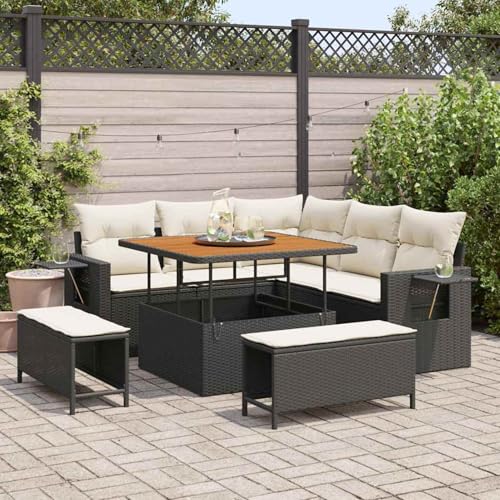 Gecheer 8-teiliges Garten Sofa Set mit Kissen, 3-teiliges Garten Essset mit Kissen, Outdoor Lounge Sitzgruppe zum Entspannen für Terrasse und Garten3361735 Gecheer 8-teiliges Garten Sofa Set mit Kissen, 3-teiliges Garten Essset mit Kissen, Outdoor Lounge Sitzgruppe zum Entspannen für Terrasse und Garten3361735 von Gecheer